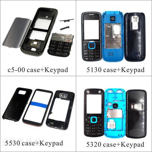 For Nokia c5-00 C5 E52 6303C E51 6500S 6700C Housing Front Faceplate Frame Cover Case Back cover battery door cover Keypad