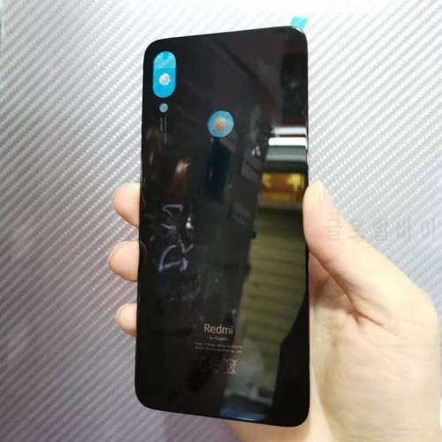 100% Original For Xiaomi Redmi note 7 Glass Battery Back Cover with glue CE logo Panel Rear Door Housing Case with adhesive