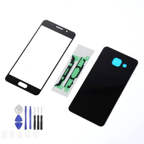 For Samsung A5 2016 A510 A510F Housing Back Glass Battery Cover+LCD Display Touch Screen Sensor Digitizer Glass+Adhesive+Tools