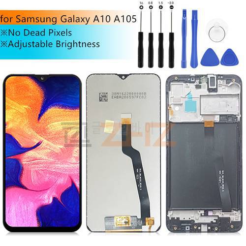 For Samsung Galaxy A10 lcd A105 A105F SM-A105F 2019 lcd Digitizer Assembly with frame a10 display replacement Repair parts