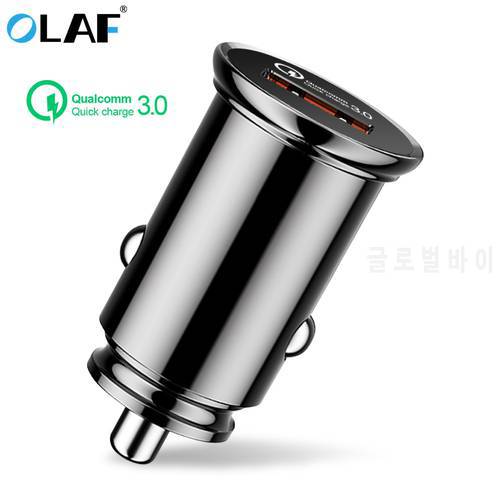 OLAF Mini Single Port Quick Charge QC 3.0 USB Car Charger For iPhone 6 7 8 Plus X Fast Phone Charger For Samsung S8 S9 S10 Plus