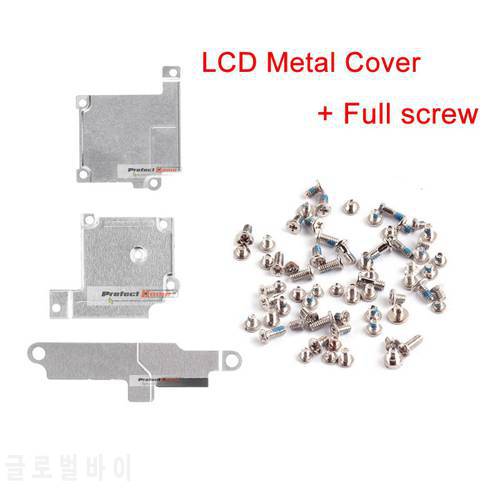 1set Lcd screen Metal cover+ Full screws For iphone 5 5S 6 6S 7 8 plus X XR XS MAX inner Metal Bracket Clip Holder parts