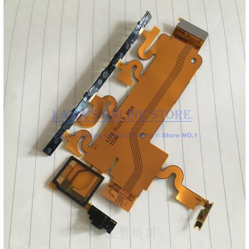 Original Power Volume Button Flex Cable with Microphone Mic Motherboard Main Ribbon for Sony Xperia Z1 L39H C6903