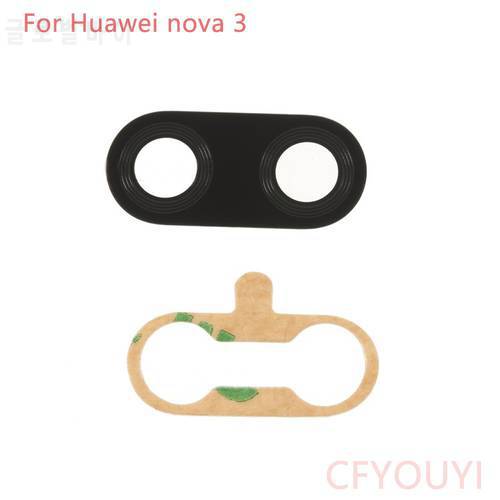 For Huawei Nova 3 Back Camera Glass Lens Cover Part with 3M Adhesive Sticker For Huawei Nova 3i / P Smart Plus
