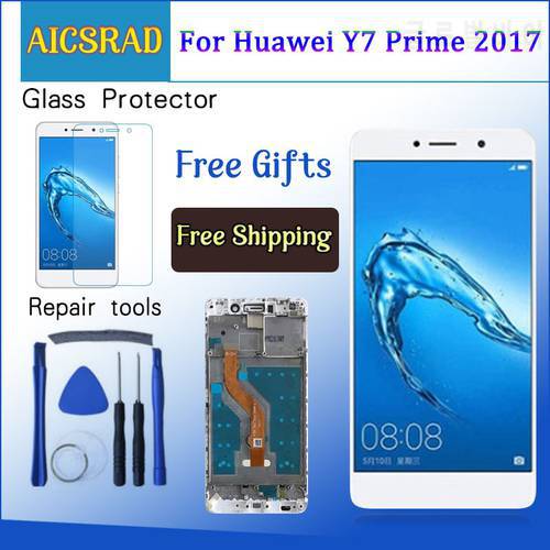 For Huawei Y7 Prime 2017 5.5 inch lcd display touch screen for Nova Lite+ TRT-LX1 Digitizer Assembly Frame with Free Tools