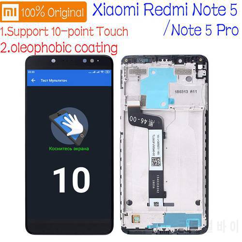 Original For Xiaomi Redmi 5 Plus 5Plus / Redmi Note 5 Pro LCD Display Touch Screen Digitizer Assembly Sensor With Frame Pantalla