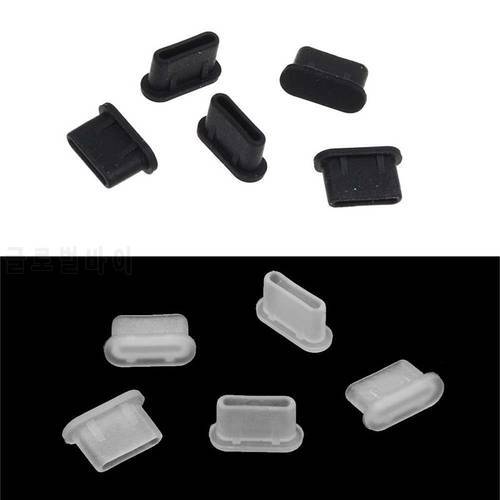 5pcs Dustproof Cover Cap Jack Charger Plug Type-C Port Anti-dust For Mobile Phone Anti-Breaking Cable Protector