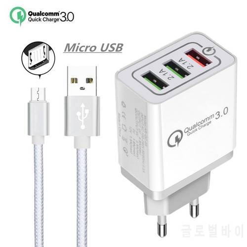 Quick Charger 3.0 USB Charger Power Wall Adapter for Xiaomi Redmi note 6 5a 5 pro 6A S2 NOTE 4X 4A 4 QC3.0 Travel Fast Charger
