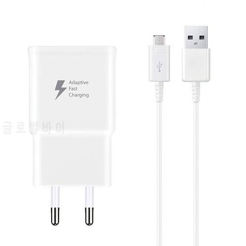 Adaptive Fast Charging Wall Charger with Micro USB Cable Kit For Samsung Galaxy S7/S7 Edge/S5/S6/S6 Edge/S4/S3/Note 4/Note 5