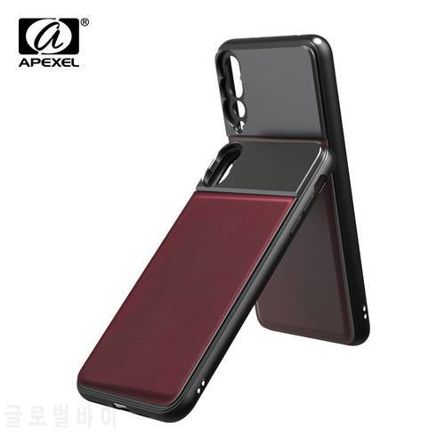 APEXEL High Quality Aluminum alloy+Leather Phone case with 17mm thread for iPhone X XS max Huawei p20 p30 pro for phone lenses