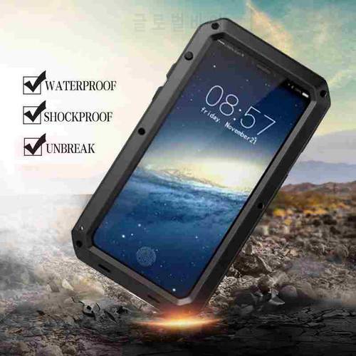Heavy Duty Shockproof Waterproof Armor Aluminum Case for iPhone XS Max XR X 10 7 8 Plus 6 6s 5 5s SE Hard Silicone Hybrid Cover