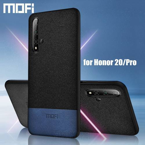for Huawei honor 20 case cover MOFi original honor20 pro back cover fabric cloth protective silicone capas honor20 lite cases
