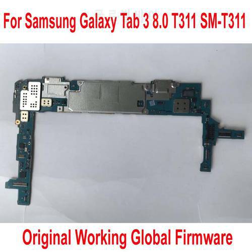 Global Firmware Original Work Motherboard for Samsung Galaxy Tab 3 8.0 T311 SM-T311 Mainboard Logic Circuits Card Fee Flex Cable