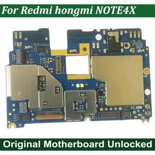 Tested multilingual Original Work Unlock Mainboard Motherboard Circuits Cable For Xiaomi RedMi hongmi NOTE4X NOTE 4X Electronic