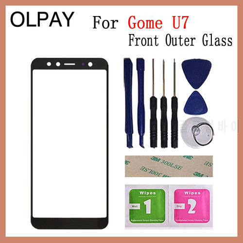 LCD Display Touch Panel Front Glass For Gome U7 Front Touch Panel Glass Cover Lens Repair