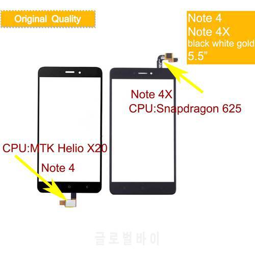 10Pcs/Lot For Xiaomi Redmi Note 4 Touch Screen Digitizer For Redmi Note 4X Touch Panel Sensor Front LCD Glass Replacement