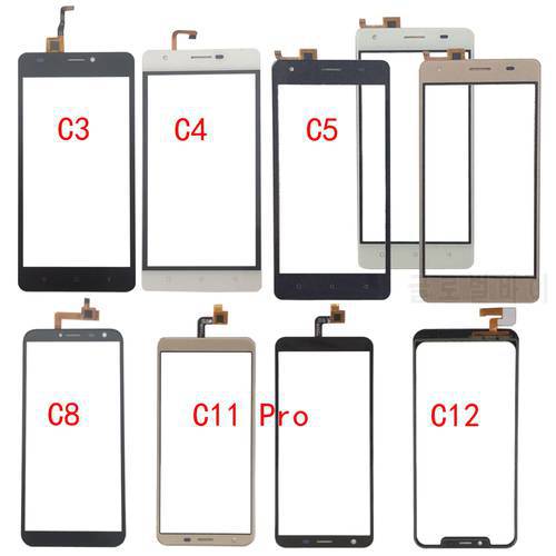 Touch Screen Glass For Oukitel C3 C4 C5 C8 C11 Pro C12 Touch Screen Glass Digitizer Panel Glass Sensor Mobile Phone Adhesive