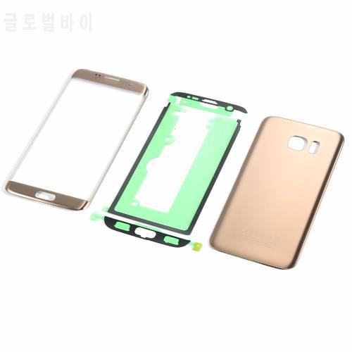 For Samsung Galaxy S7 Edge G935 G935F G935P Touch Screen Sensor Digitizer Glass Panel+Housing Battery Back Cover+Sticker