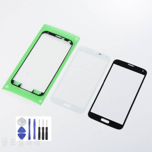 For Samsung Galaxy S5 i9600 G900F G900T G900V G900A LCD Display Front Glass Touch Screen Sensor+Adhesive+Tools