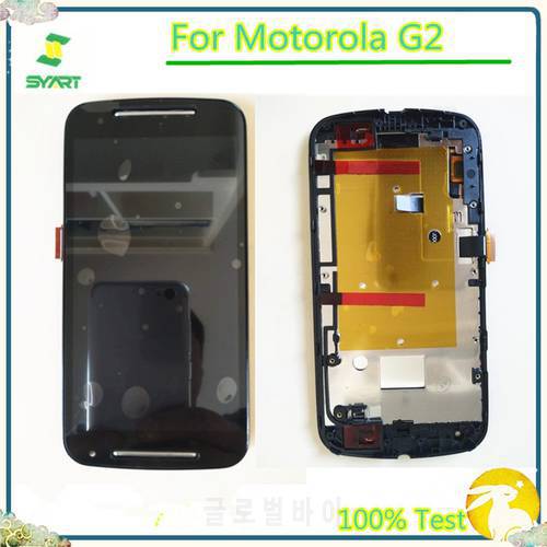 TOUCH SCREEN For Moto G2 LCD Display Touch Screen Digitizer Assembly With Frame For Motorola Moto G2 XT1063 XT1064 XT1068 LCD