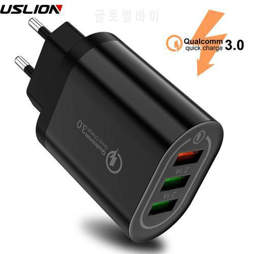 USLION Quick Charge 3.0 USB Phone Charger For Samsung S21 S9 Xiaomi mi 8 Huawei Fast Wall Charging For iPhone 13 8 X XS Max iPad