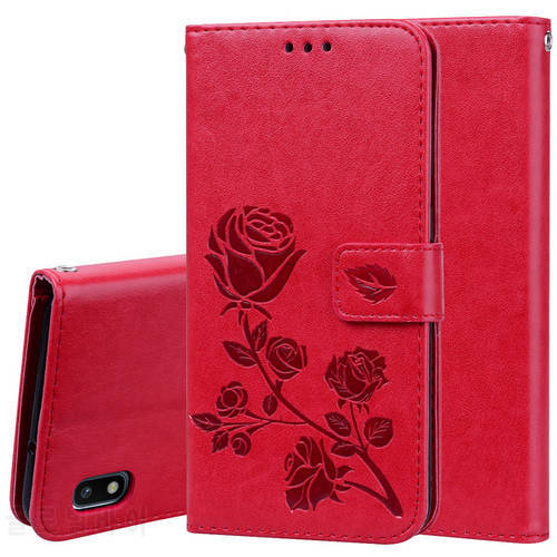 3D Flower Embossed Leather Case For Samsung Galaxy A10 Case Soft TPU Magnet Wallet Flip Case For Coque Samsung A10 Phone Case