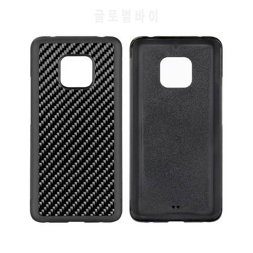 MCASE Real Carbon Fiber Case For Huawei mate 20 Back Cover Soft TPU+PC Anti-Slip For Huawei mate 20 PRO Case - Black Glossy