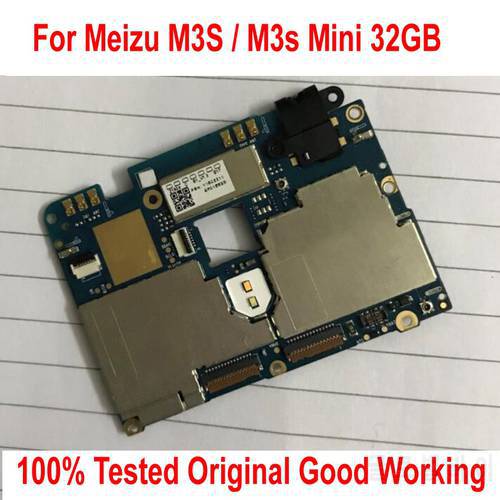 Original Tested mainboard motherboard For Meizu Meilan 3s M3s Mini 32gb Main board Circuits Card Fee Electronic Panel Flex Cable