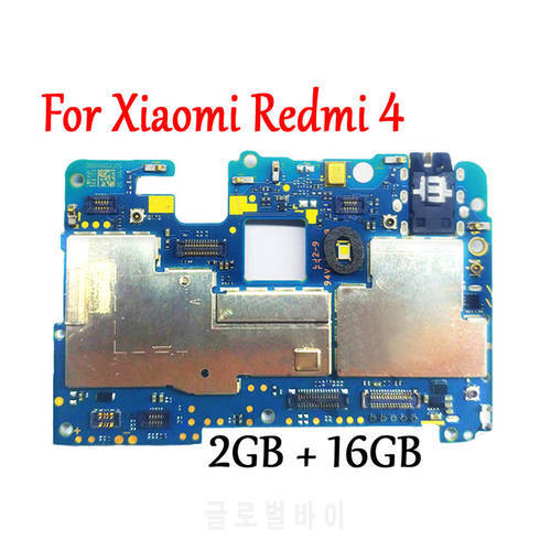 Tested Full Work Original Unlock Motherboard For Xiaomi Hongmi Redmi4 Redmi 4 2GB+16GBLogic Circuit Board Plate Global Firmware