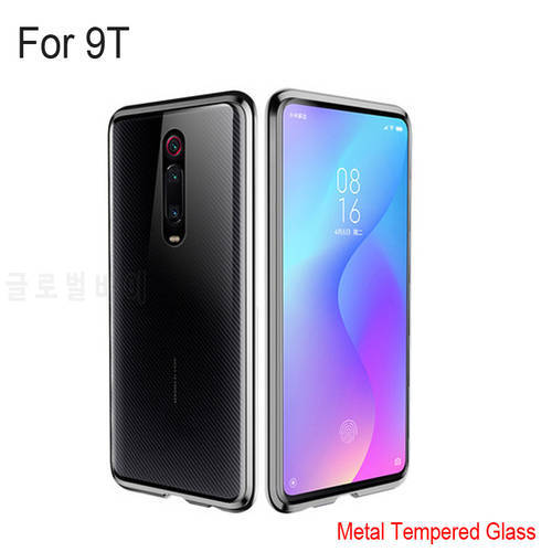 Luxury Magnetic Adsorption Case For Xiaomi Mi 9T 9t Metal Frame Doubl Tempered Glass Cover For Xiaomi Mi9T Protective Phone Case