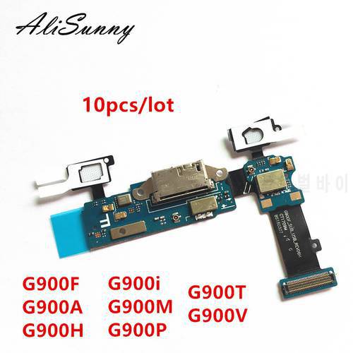 AliSunny 10pcs Charging Port Flex Cable for SamSung Galaxy S5 G900F G900A G900H G900i G900M G900P G900T G900V Charger USB Dock