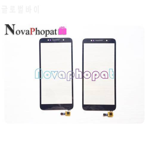 Novaphopat 5.3inch Black touchscreen For Alcatel 1C 5009D 5009 Touch Screen Digitizer Glass Sensor Panel touchpad +tracking