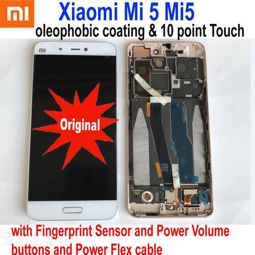 Original New Best Glass Sensor For Xiaomi Mi 5 Mi5 Note 2 Note2 LCD Display Touch Screen Digitizer Assembly with Frame Pantalla