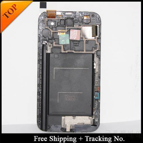 Tracking No. 100% tested Super AMOLED For Samsung Note 2 N7100 LCD N7105 Display LCD Screen Touch Digitizer Assembly