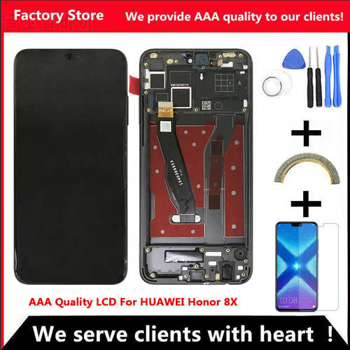 AAA Quality LCD For Huawei Honor 8X Lcd With Frame Display Screen For Honor 8X Screen With Frame LCD Display JSN-L21 JSN-L42
