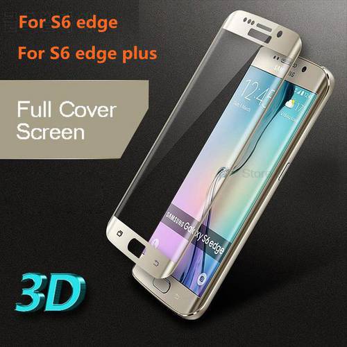 Full Cover Curved Tempered Glass For Samsung Galaxy S6 edge Screen Protector protective film For S6 edge plus glass