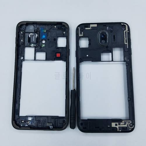 For Samsung Galaxy J4 2018 J400 J400F J400FN J400G Phone Original New Housing Middle Frame Chassis With Camera Lens Button