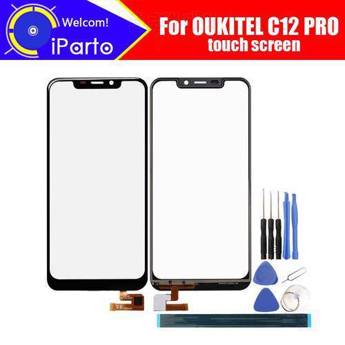 6.18 inch OUKITEL C12 PRO Touch Screen Glass 100% Guarantee Original Glass Panel Touch Screen Glass For OUKITEL C12 PRO