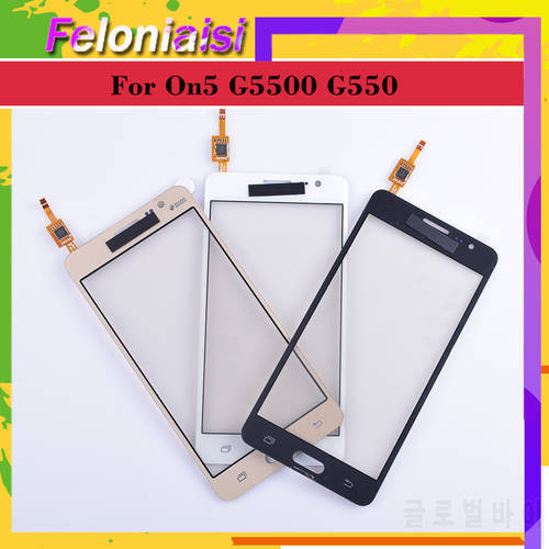 10Pcs/lot For Samsung Galaxy On5 G5500 G550 G550FY Touch Screen Panel Sensor Digitizer Glass Touchscreen black white gold
