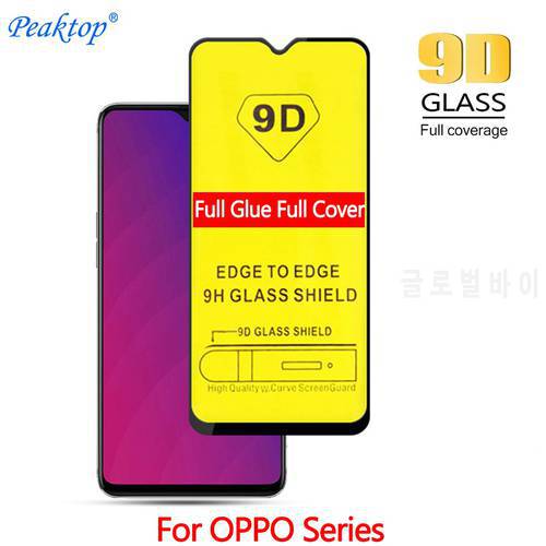2pcs 9D Full Cover Tempered Glass For OPPO F11 F9 Pro A3s Realme 3 2 Pro Realme U1 C1 2019 Full Glue Screen Protector Glass Film