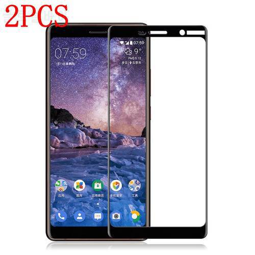 2PCS Full Cover Tempered Glass For Nokia 7 Plus Screen Protector protective film For Nokia 7 Plus glass
