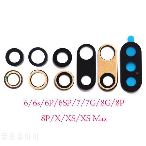 50 piececs/lot Rear back Camera Lens glass replacement For iphone 6 6S 6S plus 7 7Plus 8 8 Plus X XR XS Max with sticker glue