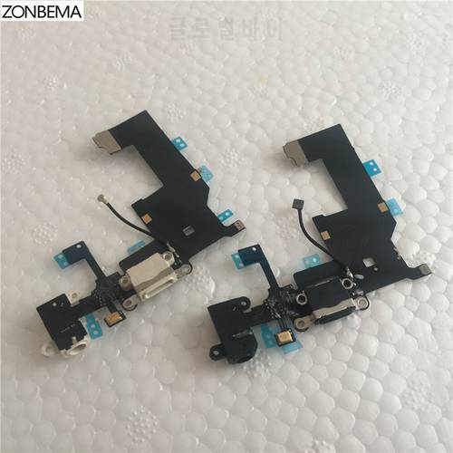 ZONBEMA Charger Charging Port Dock USB Connector Flex Cable For iPhone 5 5S 5C SE Headphone Audio Jack Flex Ribbon
