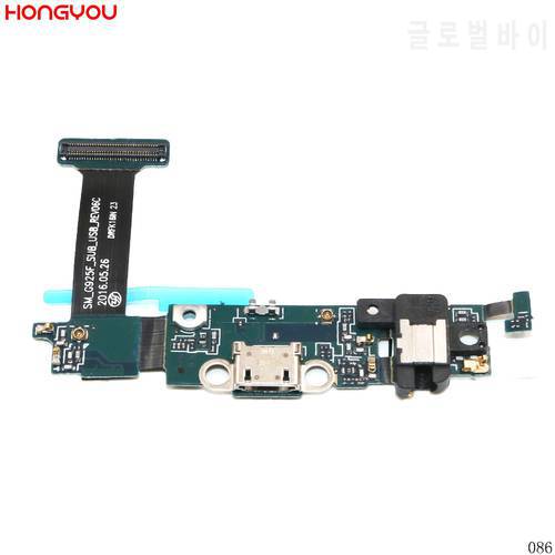 USB Charging Dock Connector Charge Port Socket Flex Cable With Audio Earphone Jack For Samsung Galaxy S6 Edge G925F SM-G925F
