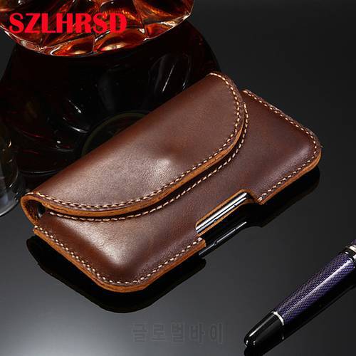High quality Handmade 100% Genuine Leather Men&39s Waist Bag Outdoor Phone Bag for Sony Xperia L3 Case for Sony Xperia 1 Cover