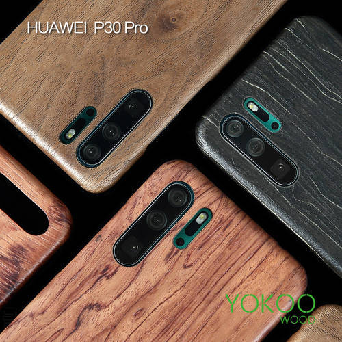 For Huawei P30/P30 Pro/P30 Lite/P20 /P20 Pro/P20 Lite/p40 walnut Enony Real Wood Rosewood MAHOGANY Wooden Slim Back Case Cover