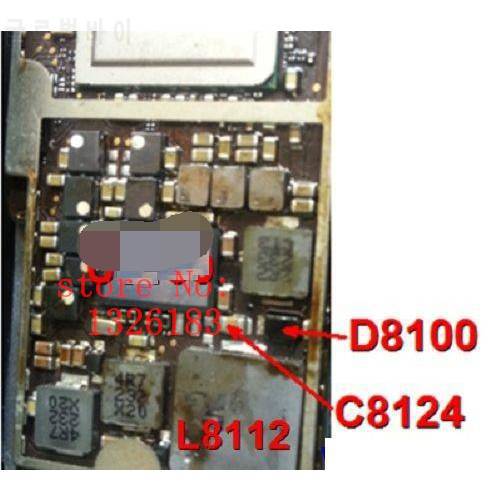 10sets/lot=30PCS no charging fix parts for iPad 4 USB C8124 charger capacitor, D8100 diode + L8112 2R2 coil