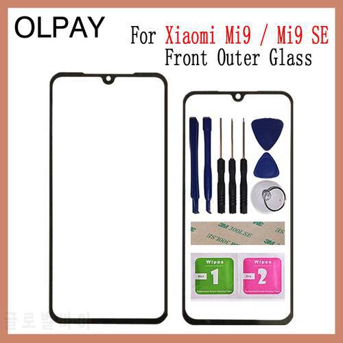 Front Outer Glass For Xiaomi Mi9 Mi 9 SE Mi 9 Lite Mi9T Mi 9T Pro Mi10 Mi 10i 10T 5G 10 Pro Lite Touch Screen Panel Replacement