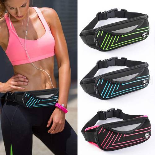Sport Belt Waist Bag for iPhone Fanny Pack Running Wristband For Samsung Sports Workout Fitness Armband Holder Pouch For Huawei