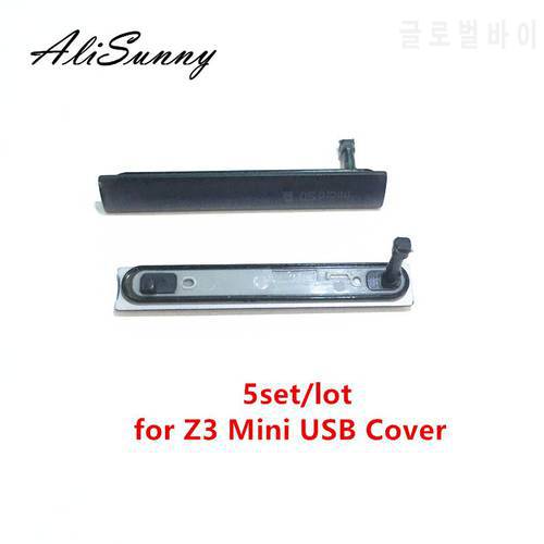 AliSunny 5pcs Charging Port Dust Plug for Sony Z3 Mini USB Charge Port Cover Replacement Parts D5803 D5833 SIM Card + SD Micro